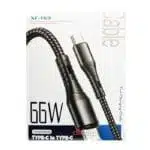 کابل شارژر و کابل دیتای تایپ C به C مدل XF169