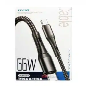 کابل شارژر و کابل دیتای تایپ C به C مدل XF169