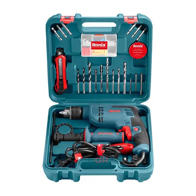 کیت دریل برقی چکشی 750 وات 29 پارچه مدل RS-0008