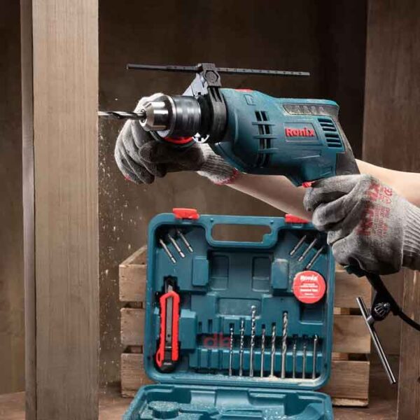 کیت دریل برقی چکشی 750 وات 29 پارچه مدل RS-0008