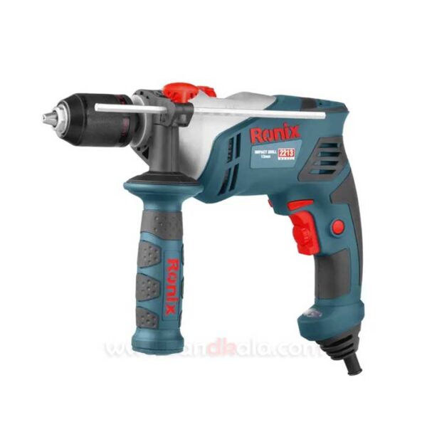 دریل برقی 13mm چکشی 650 وات با کیف مدل 2213