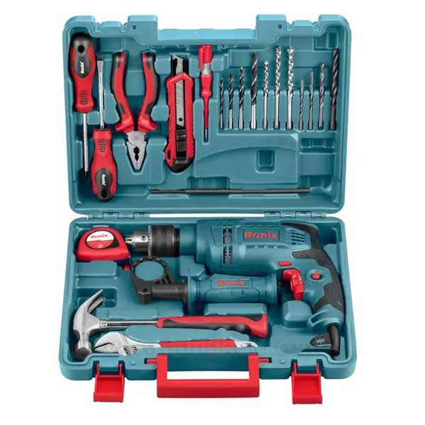 کیت دریل برقی چکشی 650 وات مدل RS-0001